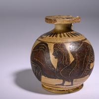 A Corinthian Black-Figured Aryballos with Siren
