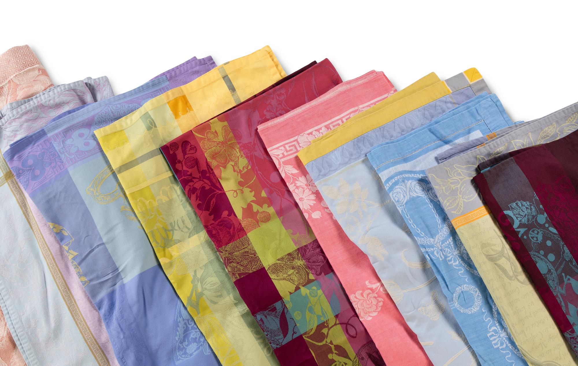 A Group of Tablecloths with Woven Patterns