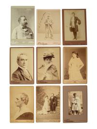 [EARLY PHOTOGRAPHY]. 75 CDVs & cabinet cards of 19th century actors & other personalities.