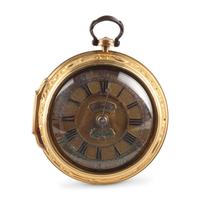 An English Gold and Repoussè Gold Cased Pocket Watch