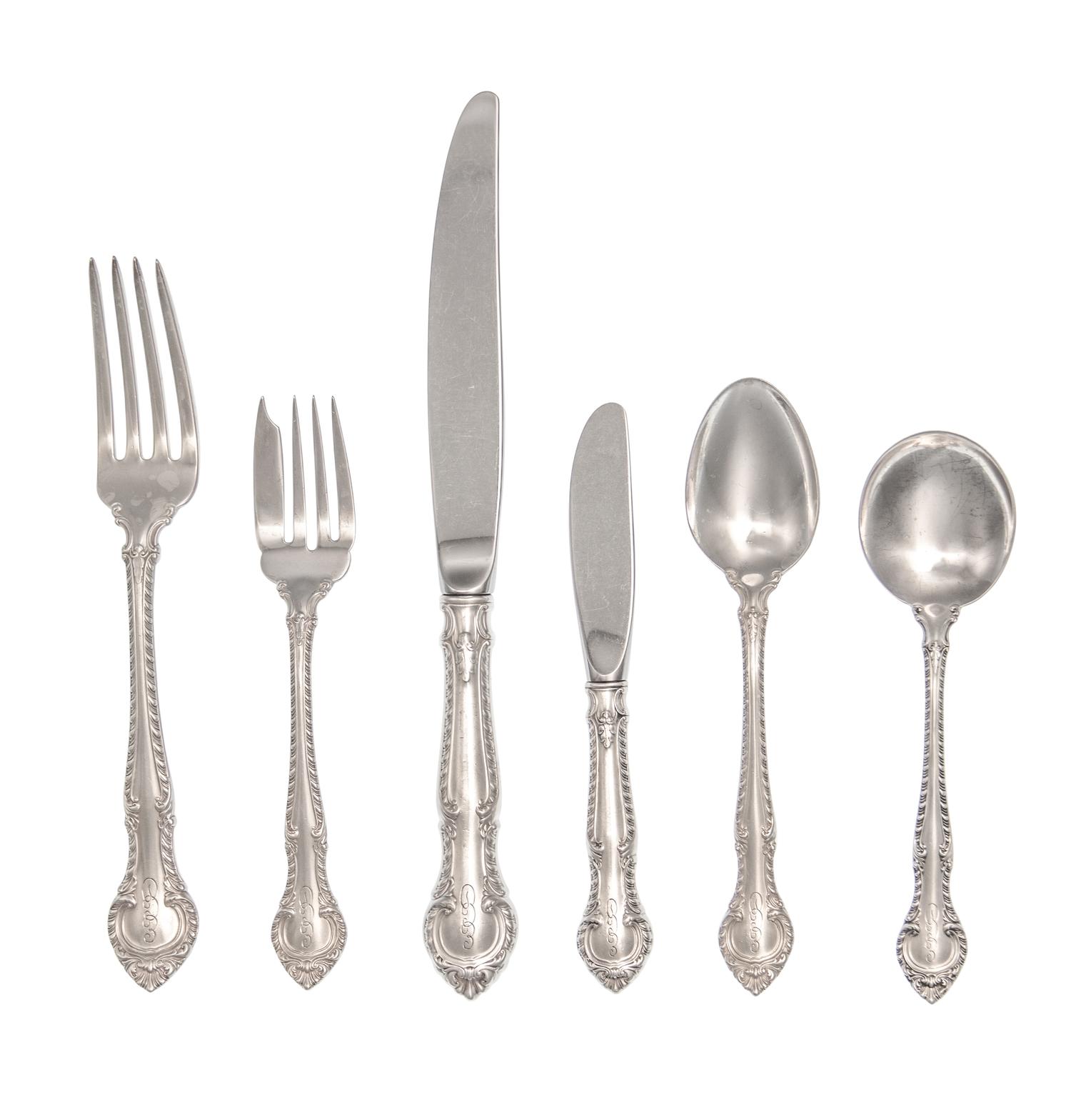 An American Silver Flatware Service
