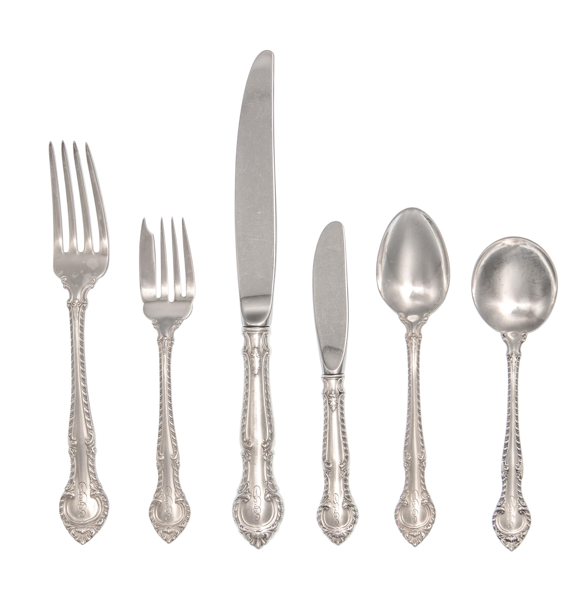 An American Silver Flatware Service