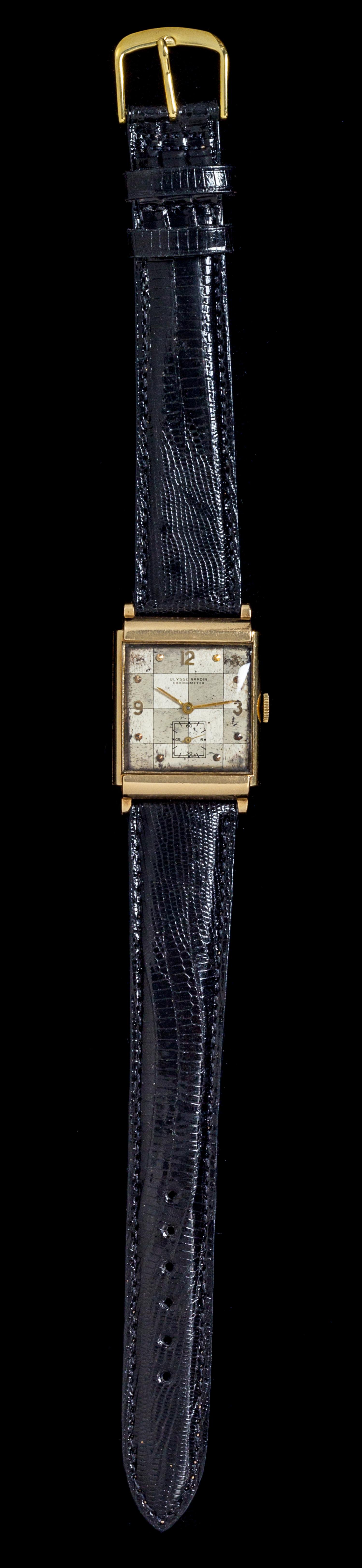A 14 Karat Yellow Gold Chronometer Wristwatch, Ulysse Nardin,
