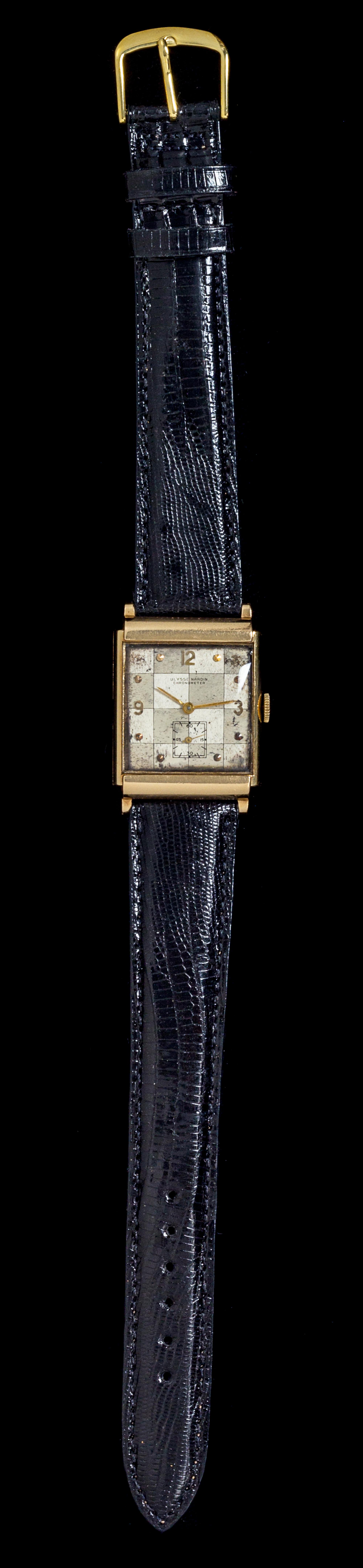 A 14 Karat Yellow Gold Chronometer Wristwatch, Ulysse Nardin,