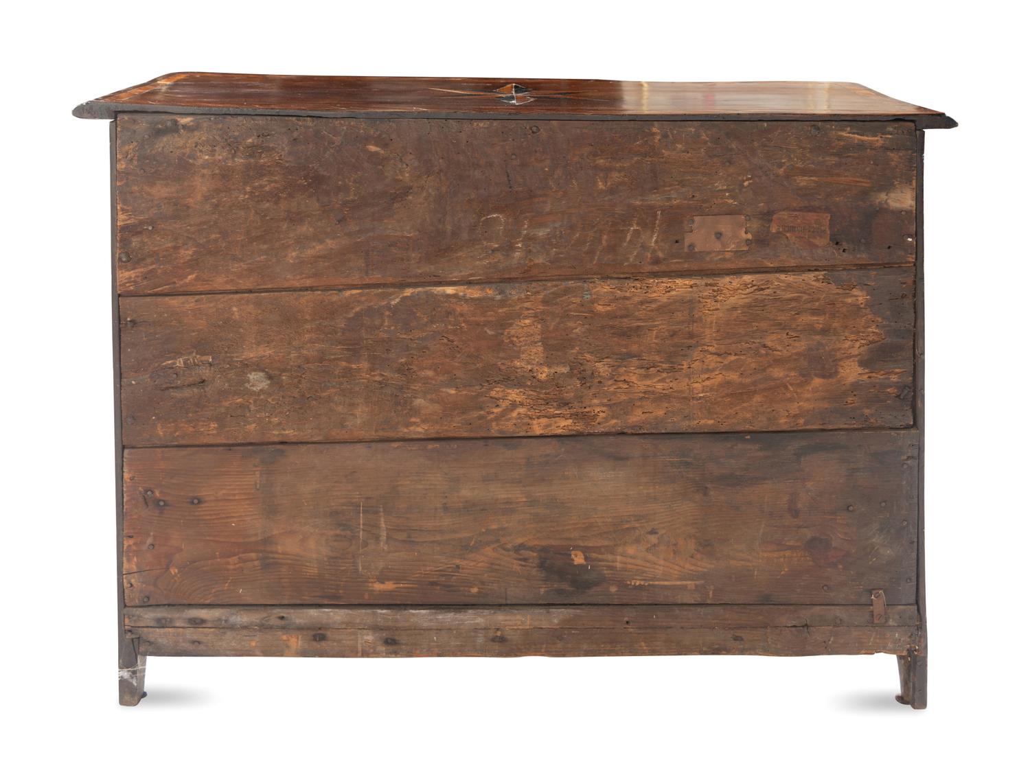 A Continental Walnut Commode