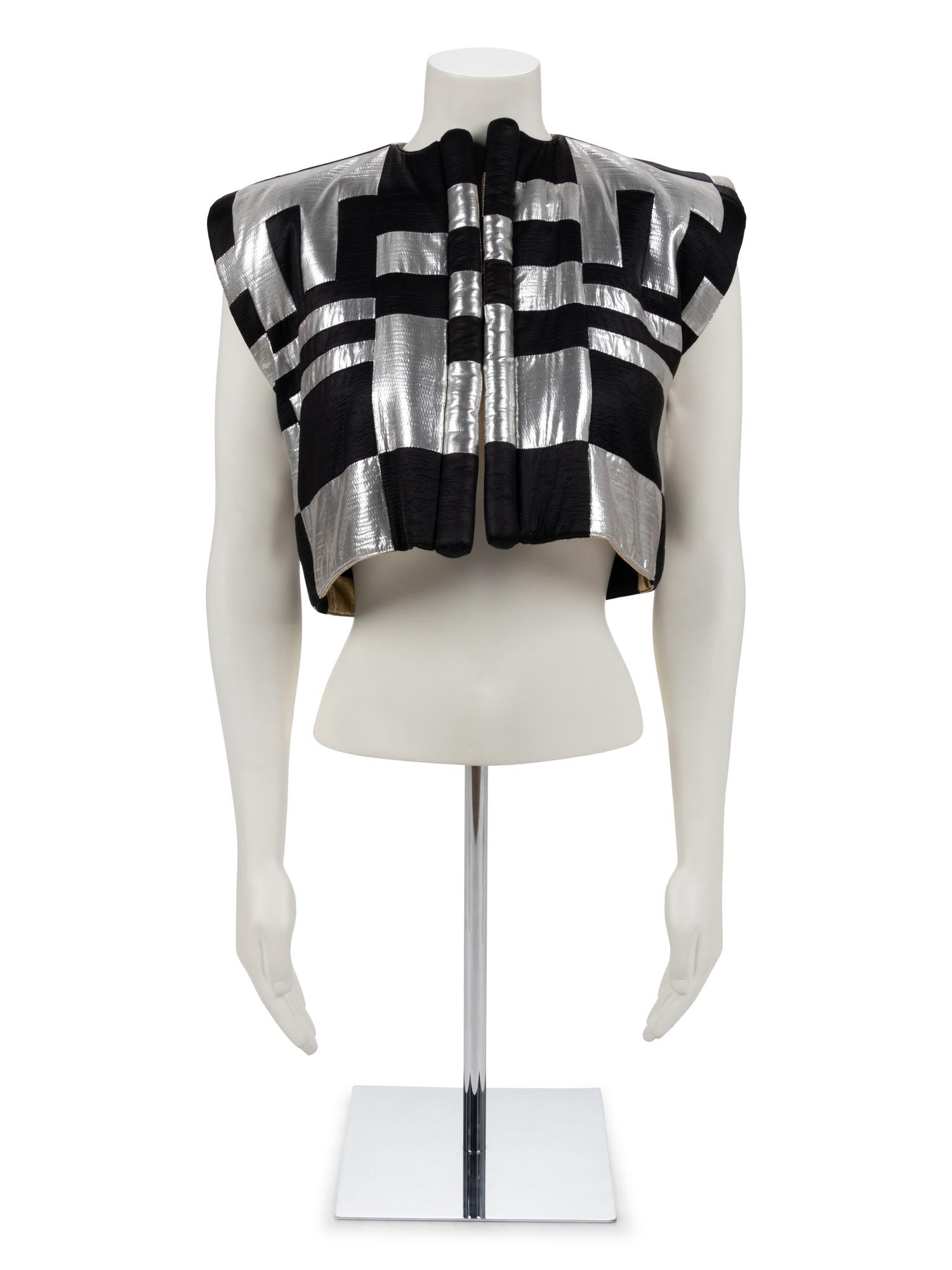Geoffrey Beene Black, Gold and Silver Vest, Fall 1984