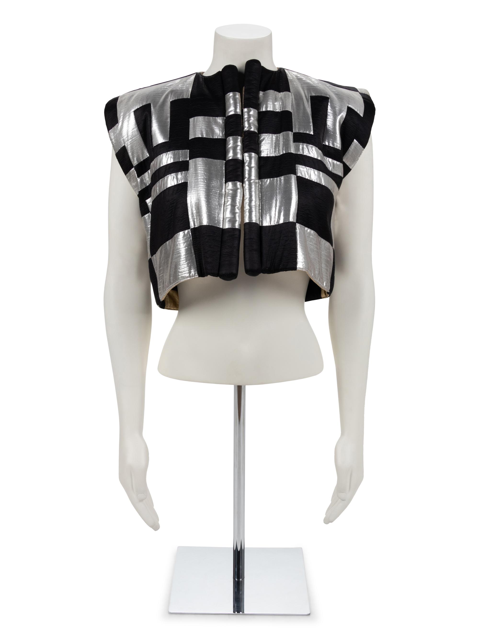Geoffrey Beene Black, Gold and Silver Vest, Fall 1984