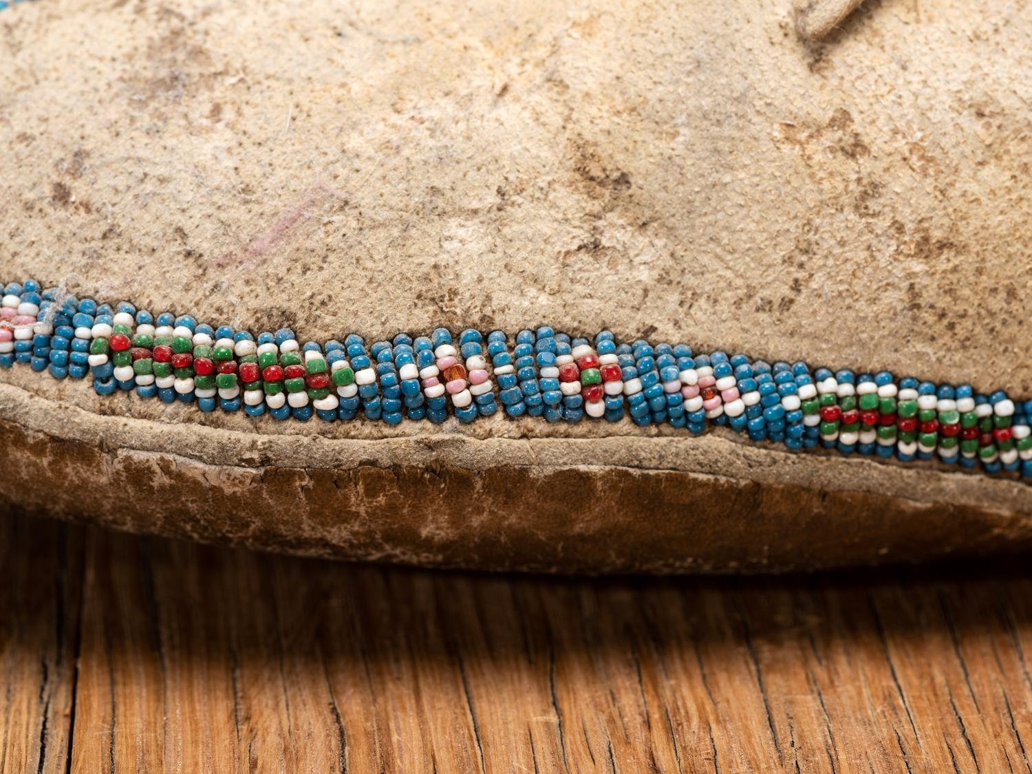 Comanche Beaded Hide Moccasins