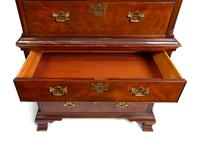 An American Chinese Chippendale Style Carved Mahogany Chest on Chest