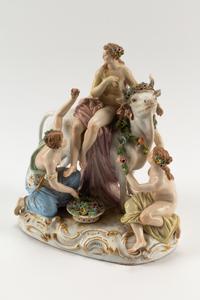 A Meissen Porcelain Figural Group of Europa and the Bull