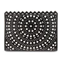 ALAÏA, LASER-CUT LEATHER CLUTCH