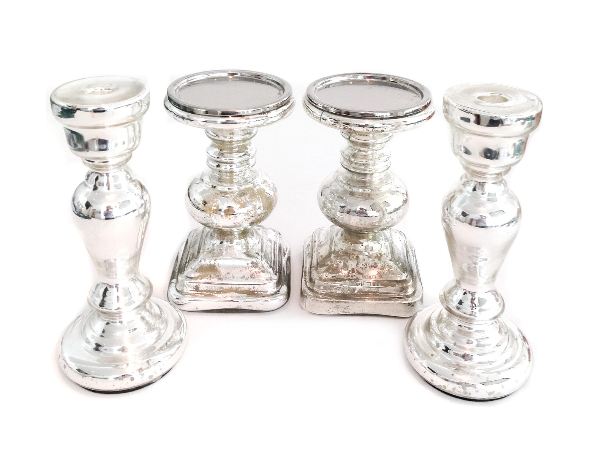 A Pair of Acrylic Candle Holders Height of candle holders 8 7/8 inches. — 20TH CENTURY