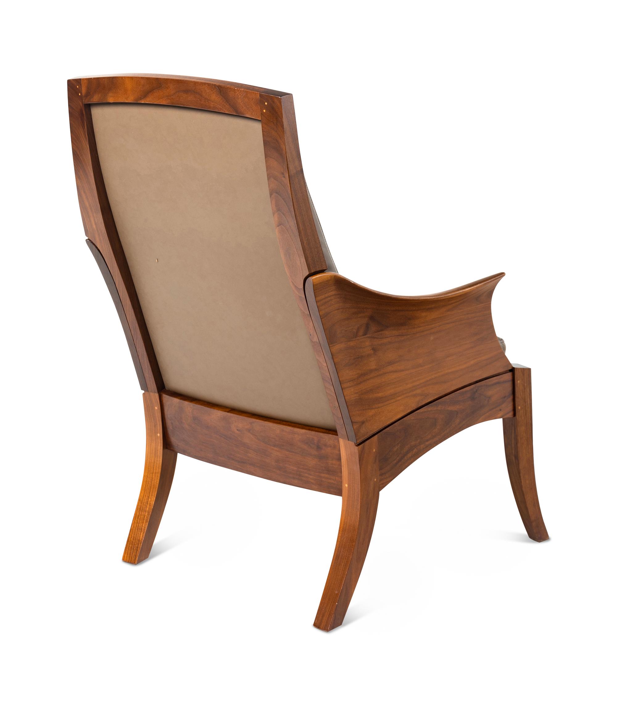 Wing Chair and Ottoman, 2009 Thos. Moser Cabinetmakers, Auburn, Maine