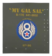 [WWII]. Salvage piece from B-17 My Gal Sal, plus.