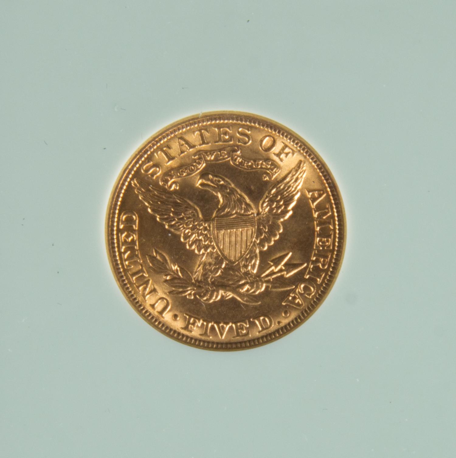 A United States 1903 Liberty Head $5 Gold Coin