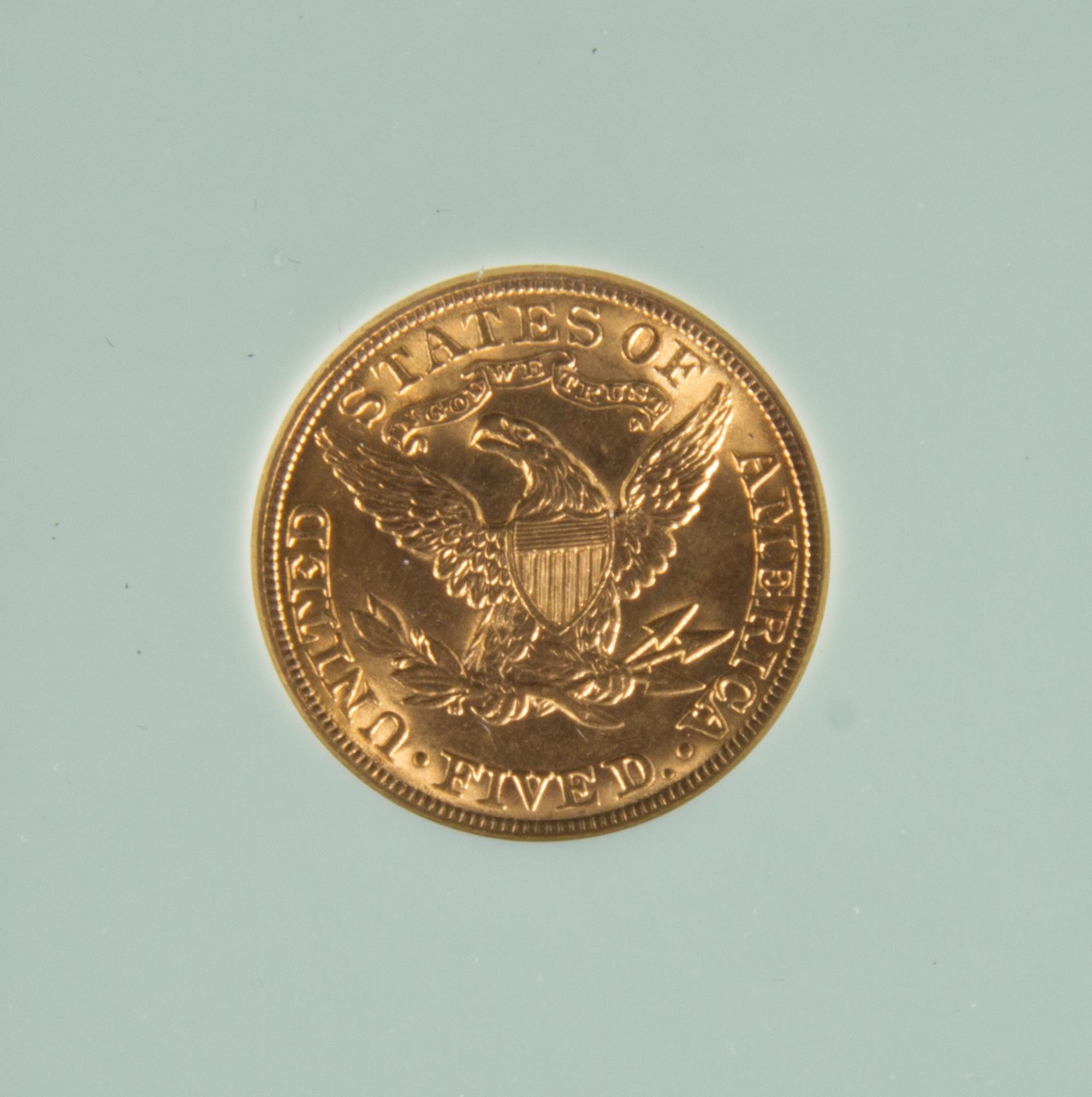A United States 1903 Liberty Head $5 Gold Coin