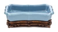 A Clair-de-Lune Glazed Porcelain Narcissus Bowl — 19TH CENTURY