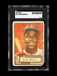 A 1952 Topps Jackie Robinson Baseball Card No. 312 (SGC AUTHENTIC)