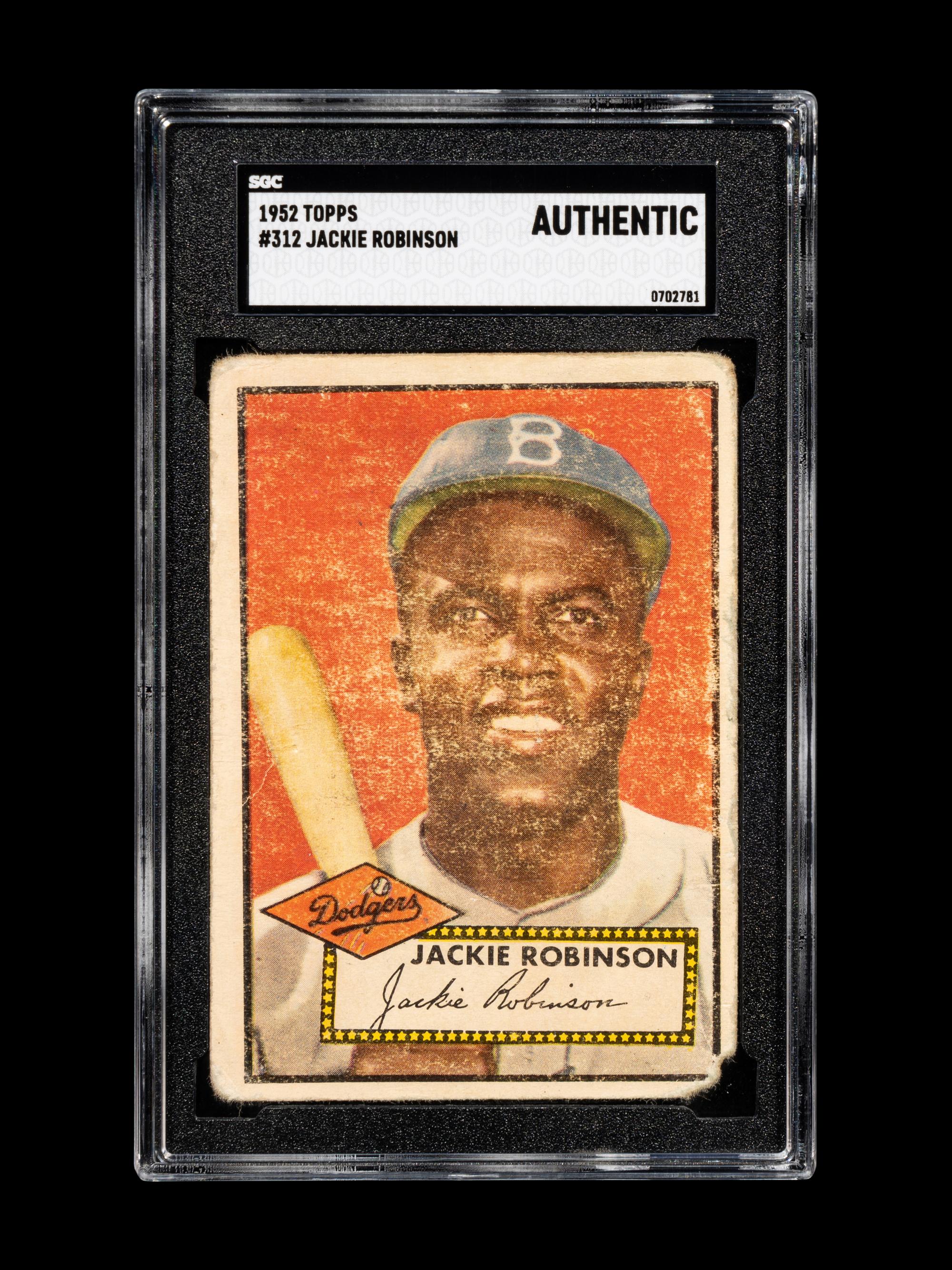 A 1952 Topps Jackie Robinson Baseball Card No. 312 (SGC AUTHENTIC)