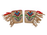Plateau Beaded Hide Cuffs