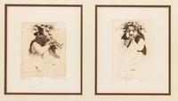 Charles Bragg, American, 1931-2017, Pan and Nymph,