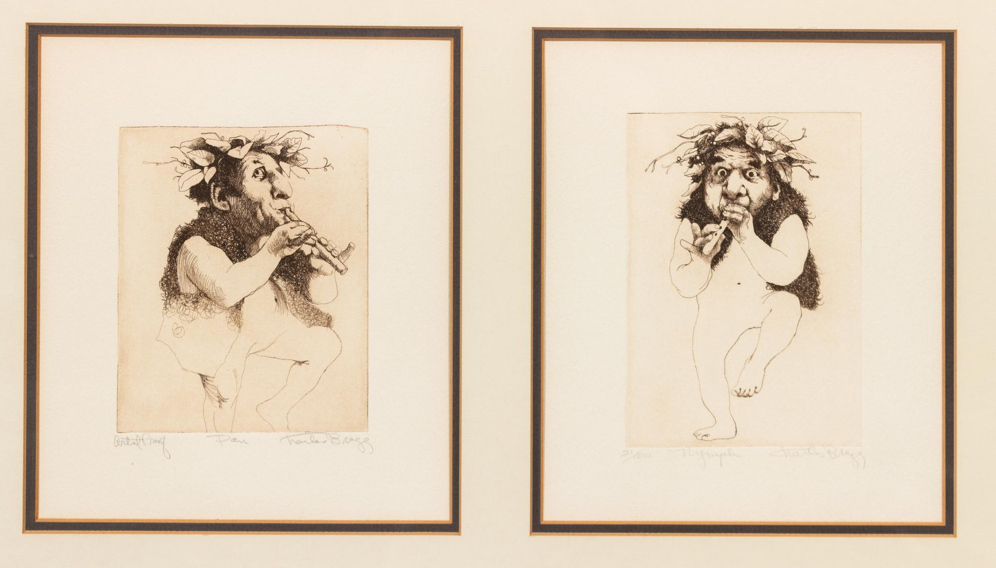 Charles Bragg, American, 1931-2017, Pan and Nymph,