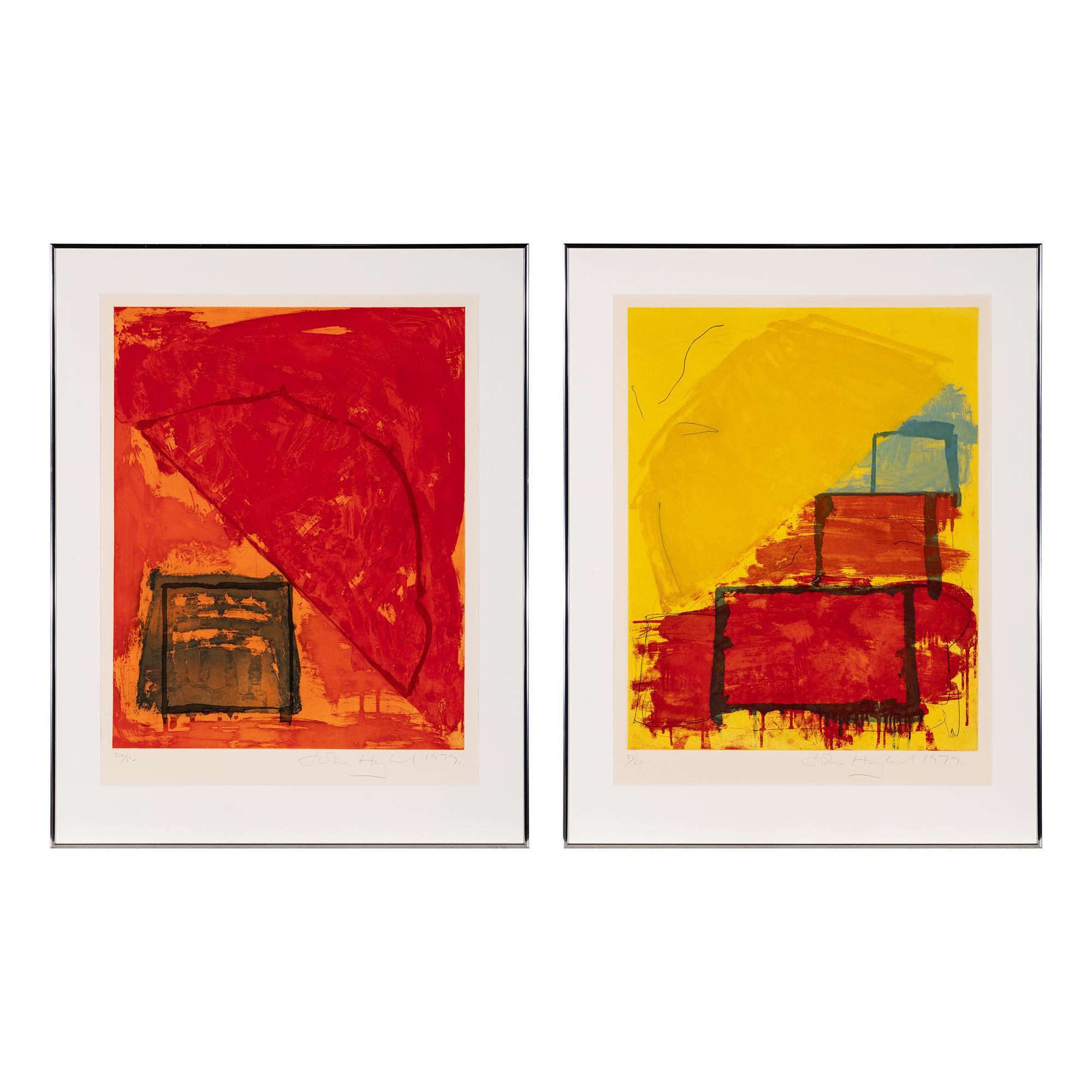 John Hoyland (British, 1934-2011) — Trace and Trickster, 1979 (two works)