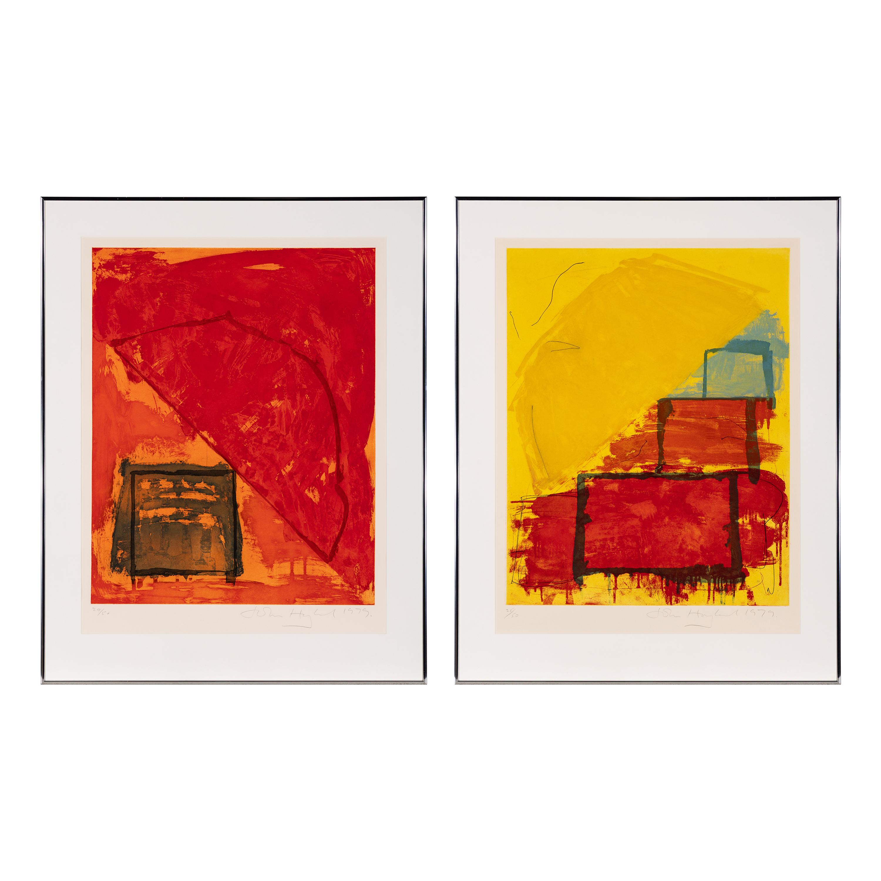 John Hoyland (British, 1934-2011) — Trace and Trickster, 1979 (two works)