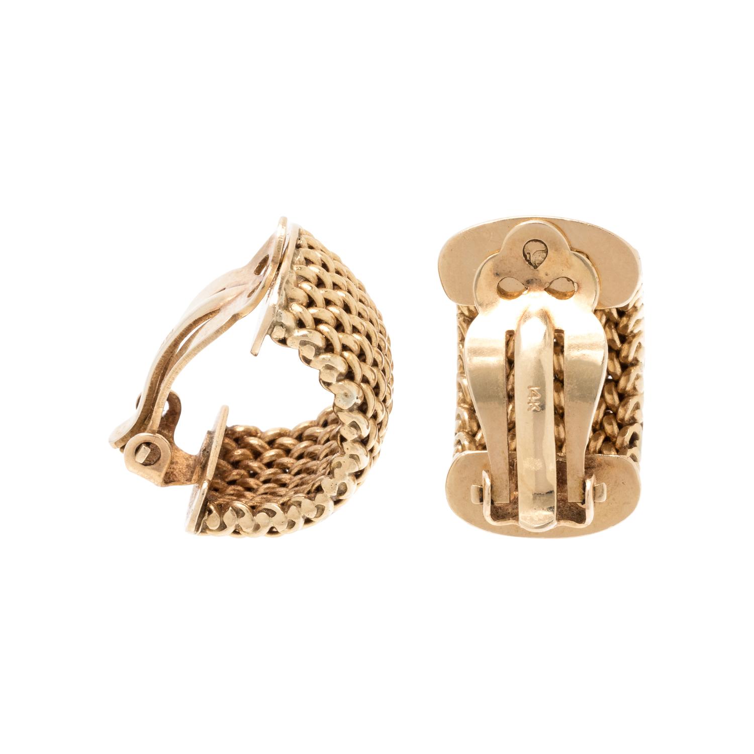 YELLOW GOLD EARCLIPS