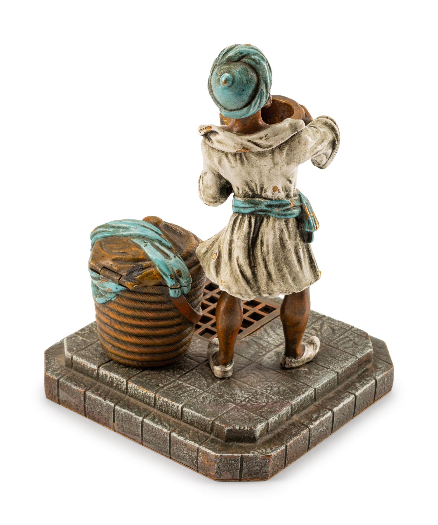 An Austrian Cold-Painted Bronze Figure of a Man With a Jug — EARLY 20TH CENTURY