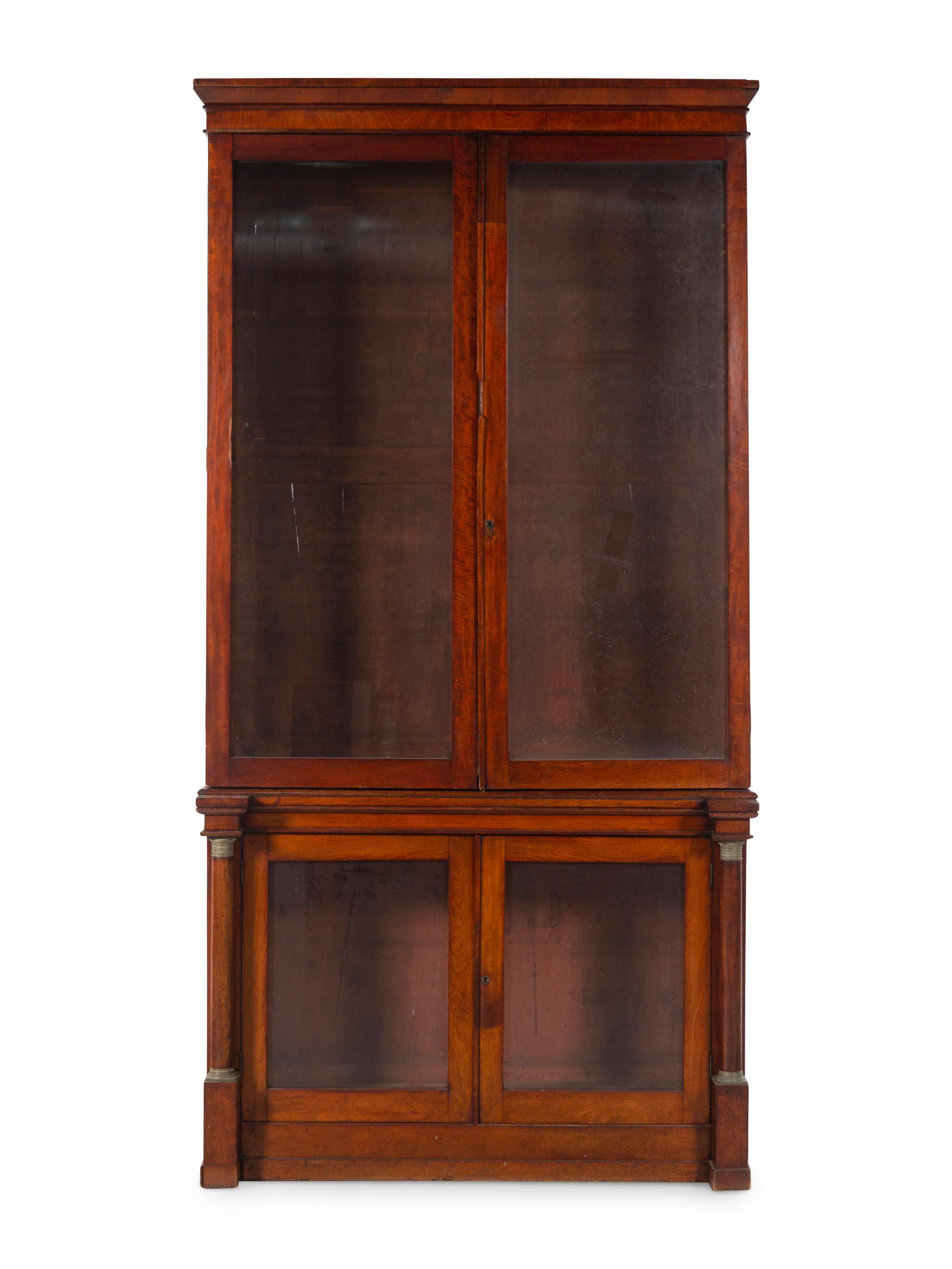 An Empire Style Walnut Bookcase
