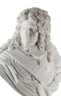 A French Marble Bust and an Associated Swiveling Marble Pedestal