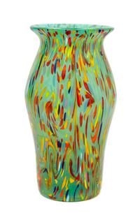 A Czechoslovakian Loetz Ausfuhrung Glass Vase Height 8 5/8 inches.