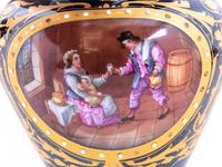 Three Sèvres Style Painted and Parcel Gilt Porcelain Articles
