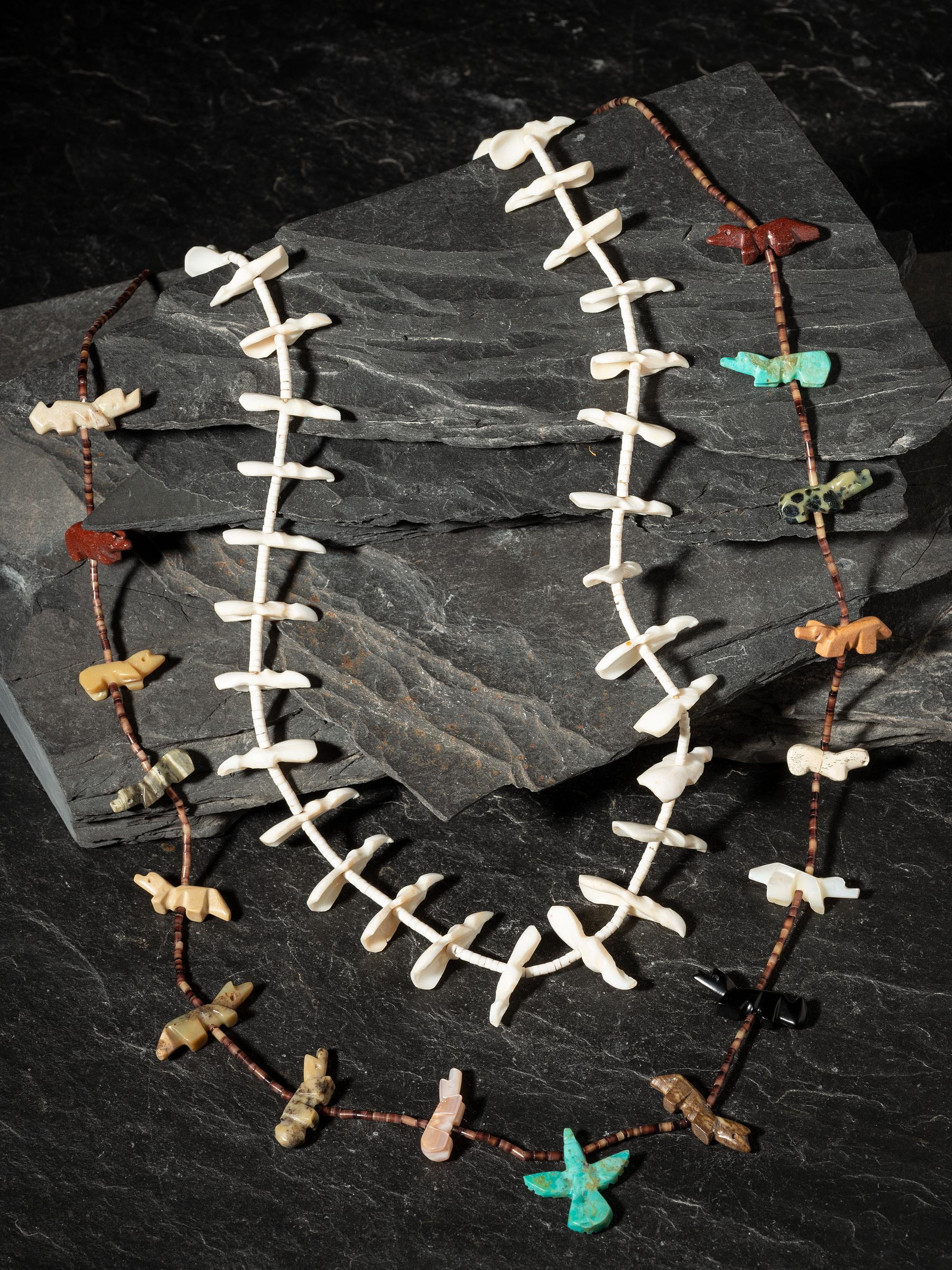 Zuni Single-strand Fetish Necklaces
