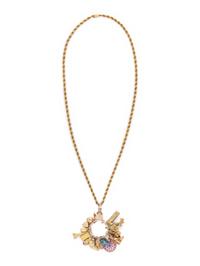 YELLOW GOLD CHARM NECKLACE