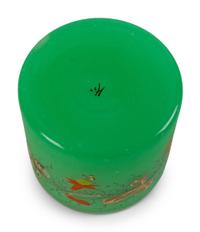 A Collection of Fifteen Green Opaline Glass Items — 19TH CENTURY