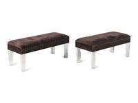 A Pair of Contemporary Acrylic Benches