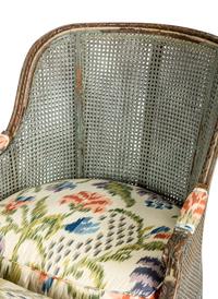 A Louis XVI Style Blue-Painted Duchesse Brisée