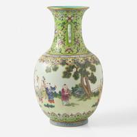 A Chinese famille rose-decorated "Boys" vase 粉彩嬰戲瓶