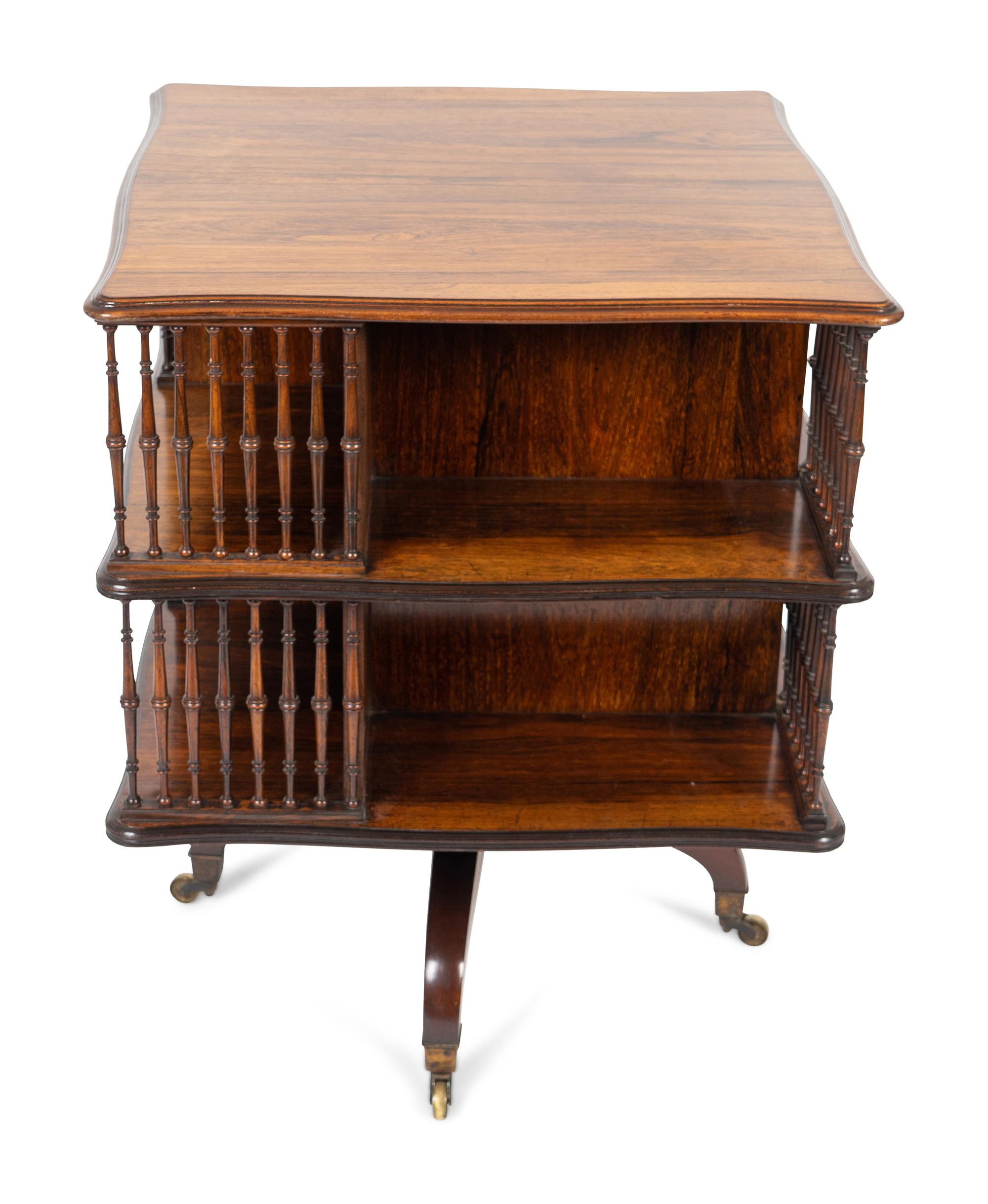 A Regency Rosewood Revolving Bookstand — 19TH CENTURY