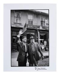 [POLITICS] -- [KENNEDY, John F. (1917-1963)]. LOWE, Jacques, photographer. Photograph of John F. Kennedy. New York: Jacques Lowe Visual Arts Projet, n.d.