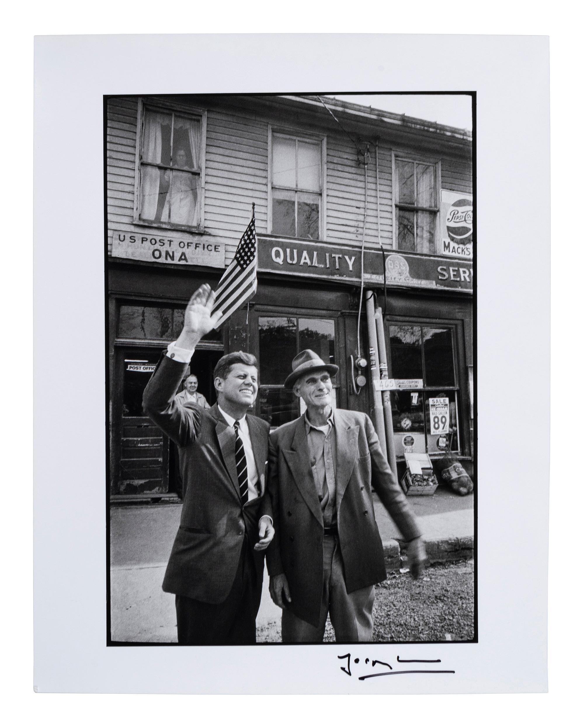 [POLITICS] -- [KENNEDY, John F. (1917-1963)]. LOWE, Jacques, photographer. Photograph of John F. Kennedy. New York: Jacques Lowe Visual Arts Projet, n.d.