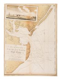 [MAP]. DES BARRES, Joseph Frederick Wallet (1721-1824). The Harbour of Charles Town in South-Carolina... London, 1777.