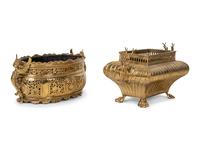 Two Neoclassical Style Brass Jardinières