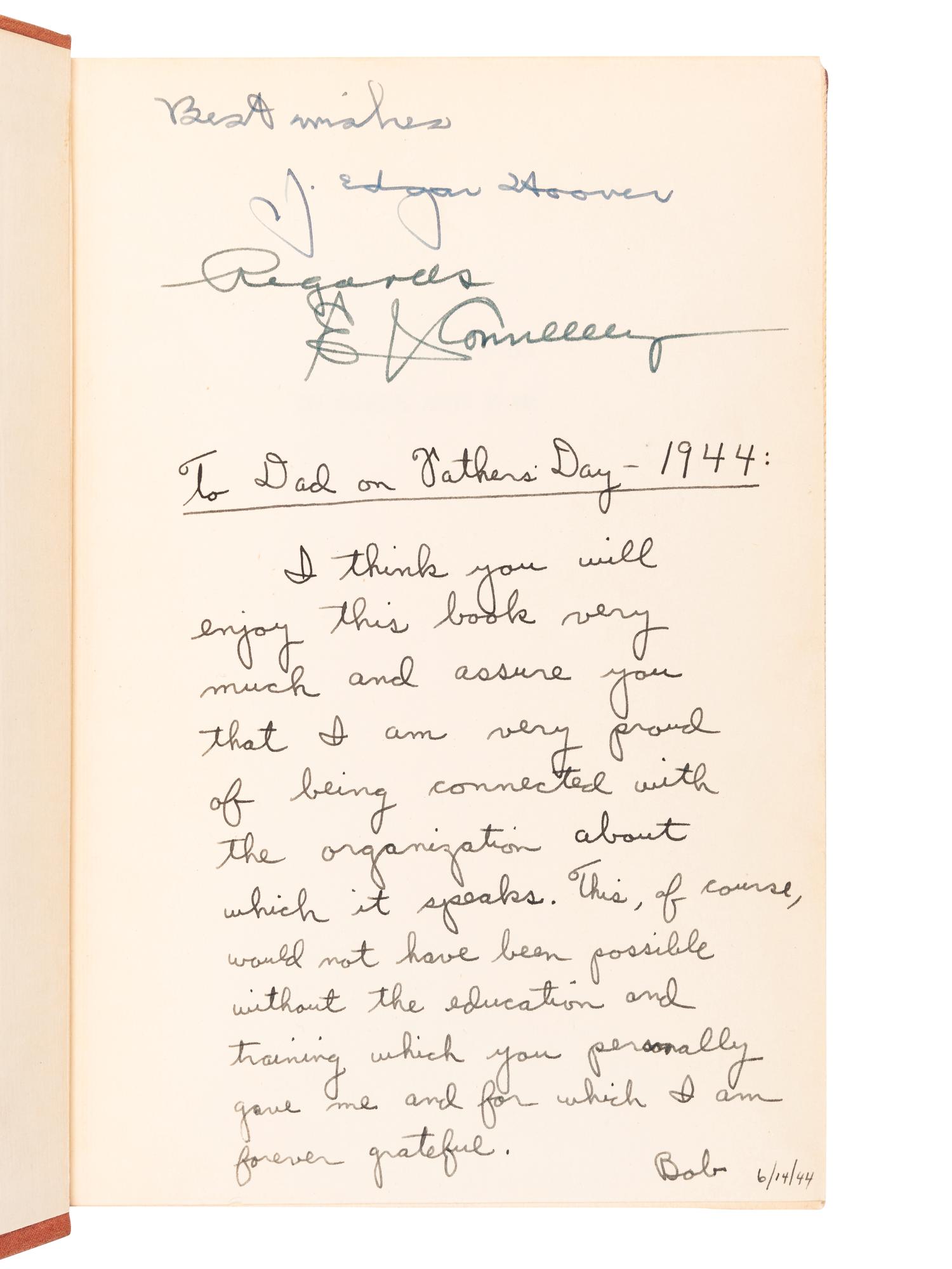 [HOOVER, J. Edgar (1895-1972)]. COLLINS, Frederick L. The FBI in Peace and War. New York: G.P. Putnam's Sons, 1943.