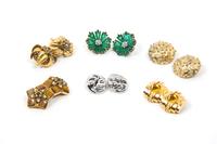 A Group of Stamped Earclips,