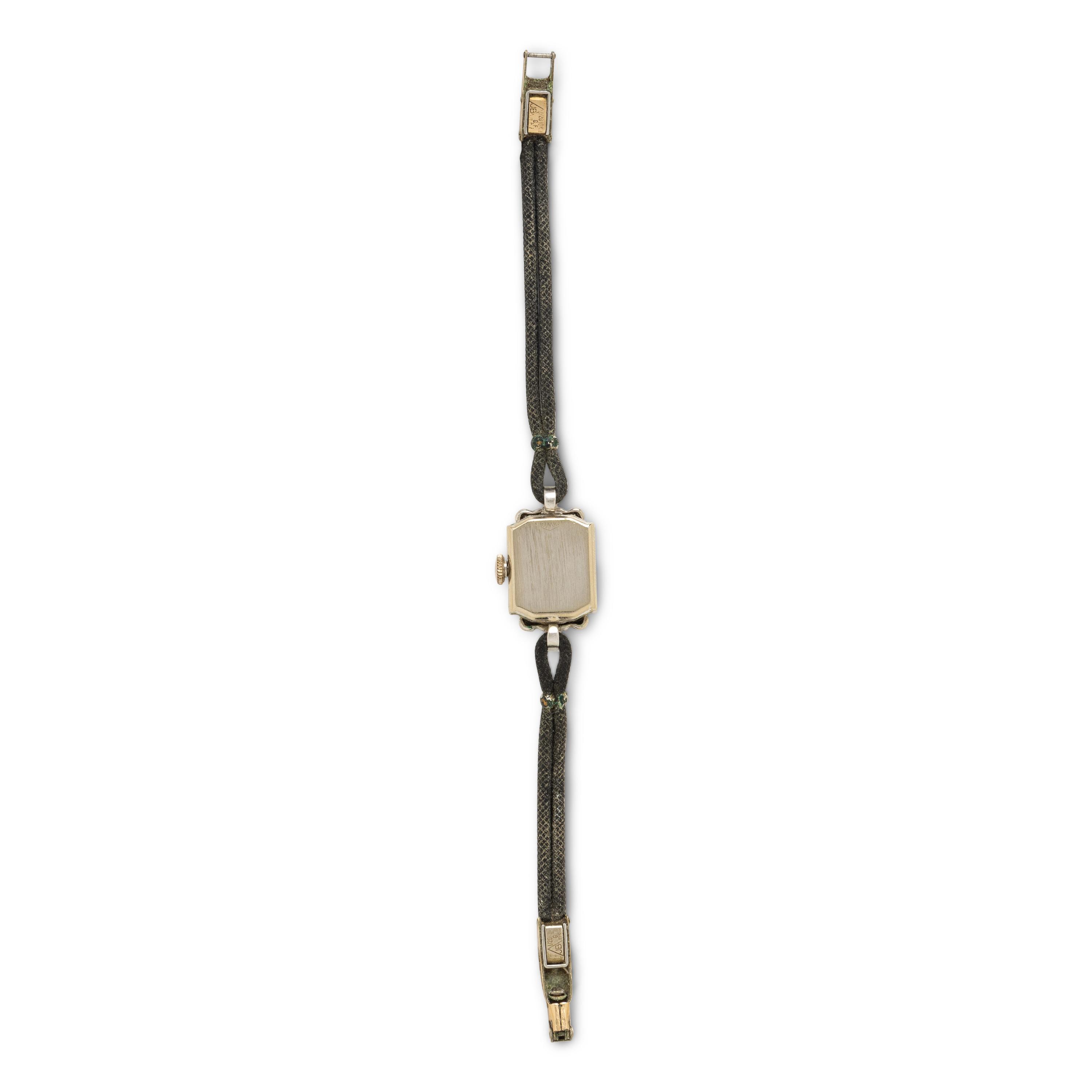 Movado, 14K White Gold and Diamond Watch