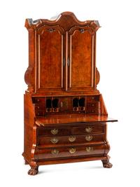 A Dutch Burl Walnut Secretary