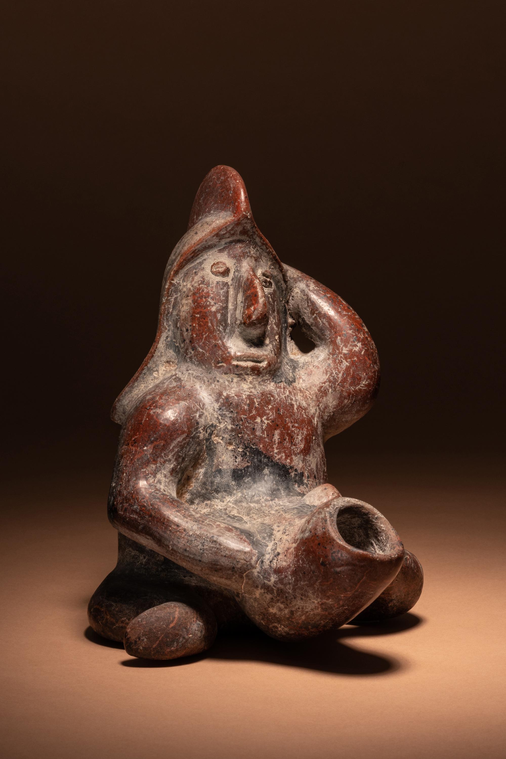 A Colima Terracotta Erotic Effigy Vessel